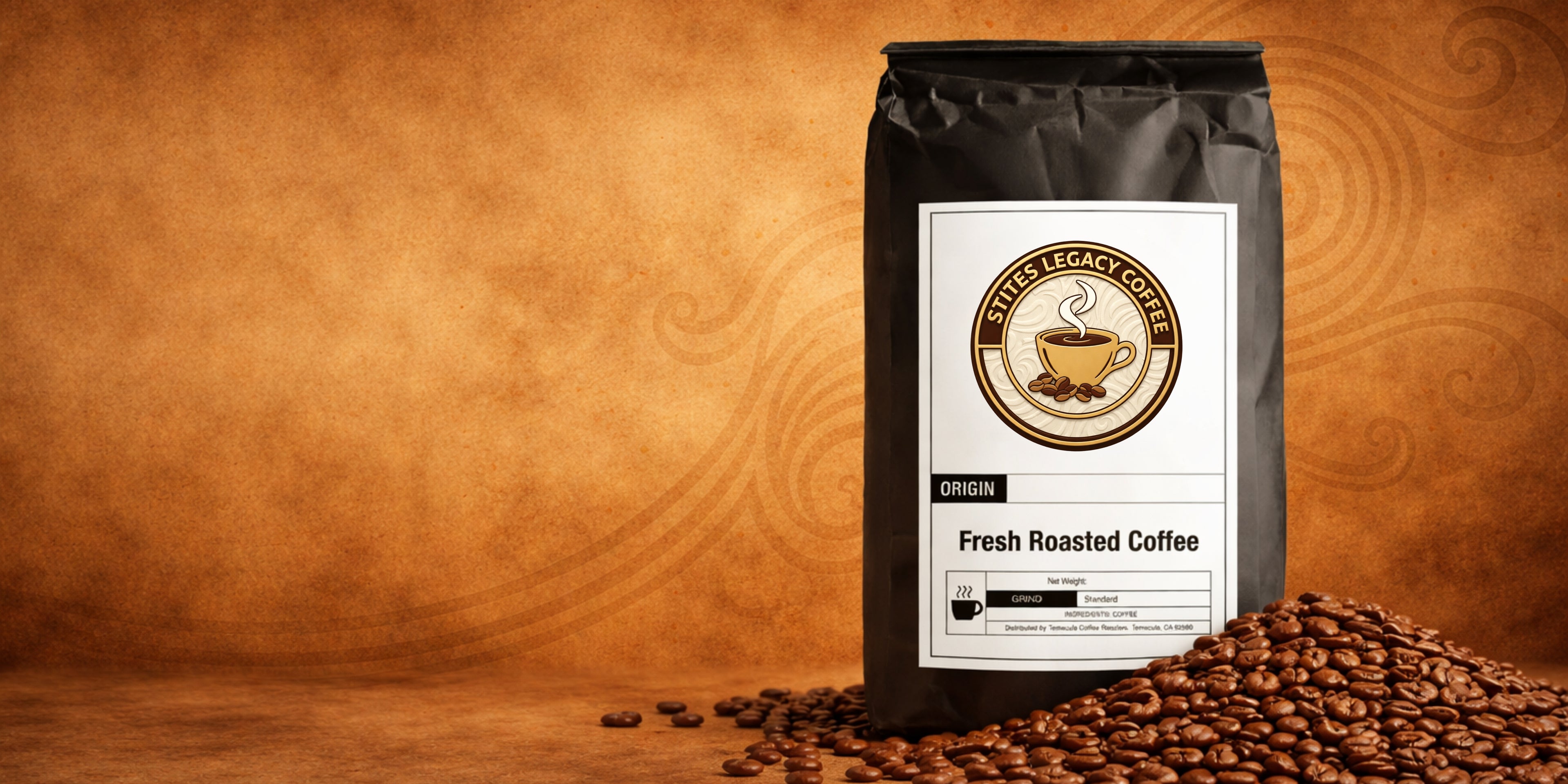 Fresh roasted coffee beans by Stites Legacy Coffee